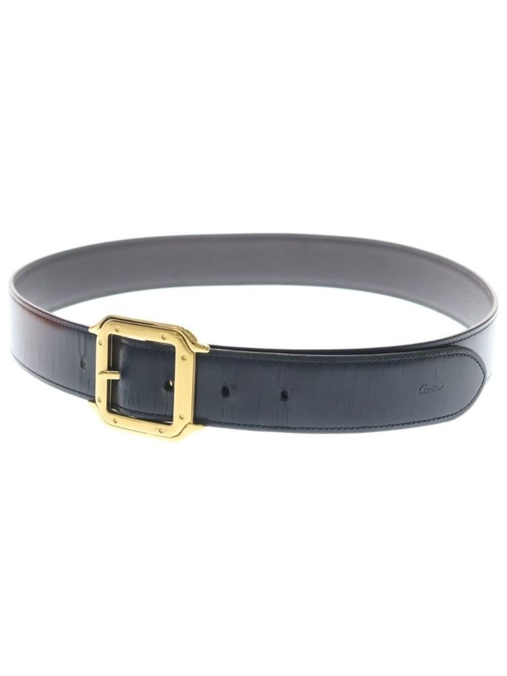 Cartier Santos de Belt Black Gold